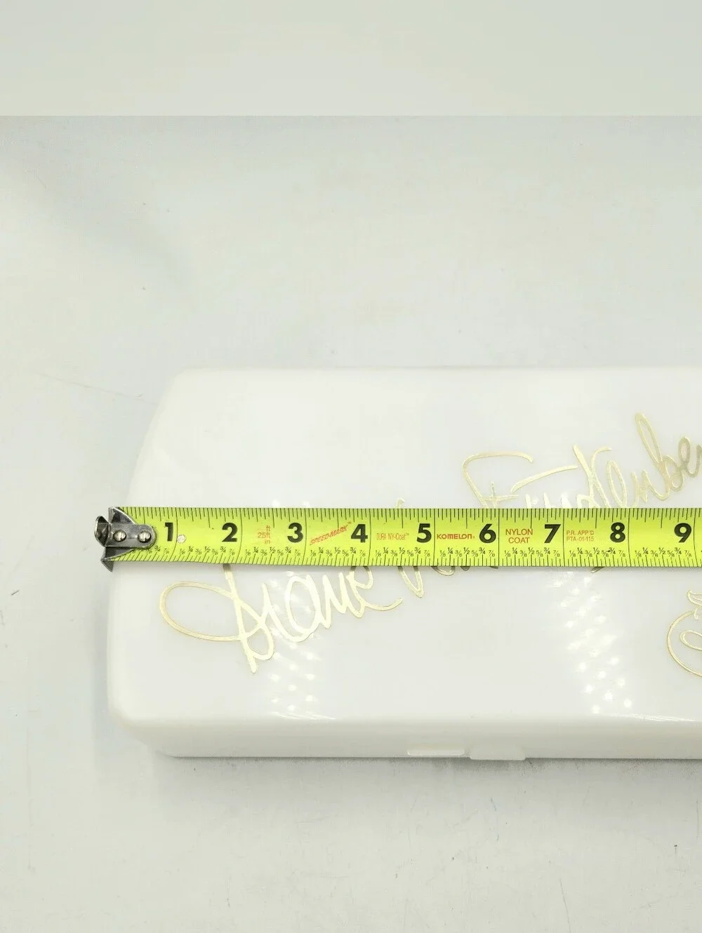 Vintage Diane Von Furstenberg Acrylic Trinket Jewelry Make Up Dresser Box White